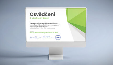 Osvědčení o účasti na kurzu – nyní elektronicky